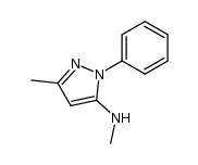 3-Methyl-5-methylamino-1-phenyl-1H-pyrazole结构式