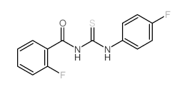 2-fluoro-N-[(4-fluorophenyl)thiocarbamoyl]benzamide Structure