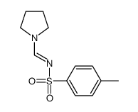 4-methyl-N-(pyrrolidin-1-ylmethylidene)benzenesulfonamide结构式