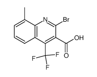 2-bromo-8-methyl-4-trifluoromethyl-3-quinolinecarboxylic acid结构式