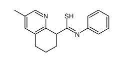 3-methyl-N-phenyl-5,6,7,8-tetrahydroquinoline-8-carbothioamide结构式