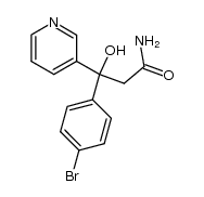 3-(4-bromophenyl)-3-hydroxy-3-(3-pyridyl)propionamide结构式