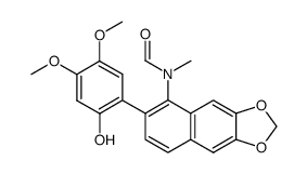 2-(4,5-dimethoxy-2-hydroxyphenyl)-6,7-methylenedioxy-1-(N-methylformamido)naphthalene结构式