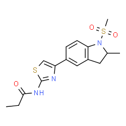 Propanamide, N-[4-[2,3-dihydro-2-methyl-1-(methylsulfonyl)-1H-indol-5-yl]-2-thiazolyl]- (9CI)结构式