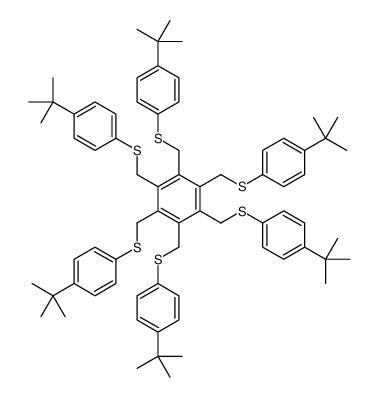 1,2,3,4,5,6-hexakis[(4-tert-butylphenyl)sulfanylmethyl]benzene结构式