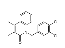 1-[(3,4-dichlorophenyl)methyl]-3,4,6-trimethylquinolin-2-one结构式