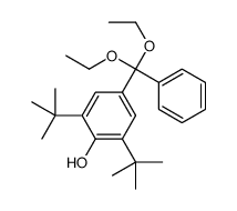 2,6-ditert-butyl-4-[diethoxy(phenyl)methyl]phenol结构式
