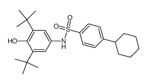 2,6-Di-t-butyl-4-(p-cyclohexylbenzolsulfonamido)-phenol Structure