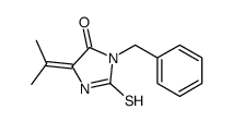 3-benzyl-5-propan-2-ylidene-2-sulfanylideneimidazolidin-4-one结构式