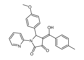(4Z)-4-[hydroxy-(4-methylphenyl)methylidene]-5-(4-methoxyphenyl)-1-pyridin-2-ylpyrrolidine-2,3-dione Structure