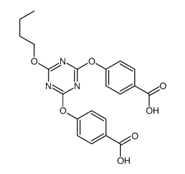 4-[[4-butoxy-6-(4-carboxyphenoxy)-1,3,5-triazin-2-yl]oxy]benzoic acid Structure