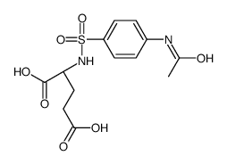 (2S)-2-[(4-acetamidophenyl)sulfonylamino]pentanedioic acid结构式
