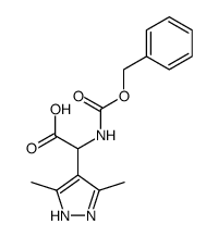 benzyloxycarbonylamino-(3,5-dimethyl-1H-pyrazol-4-yl)-acetic acid结构式