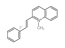 Quinolinium, 1-methyl-2-(2-phenylethenyl)-, iodide (1:1)结构式