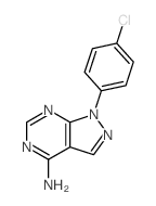 9-(4-chlorophenyl)-2,4,8,9-tetrazabicyclo[4.3.0]nona-1,3,5,7-tetraen-5-amine结构式