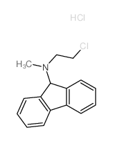 9H-Fluoren-9-amine,N-(2-chloroethyl)-N-methyl-, hydrochloride (1:1)结构式