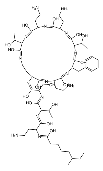 N2-(6-Methyloctanoyl-L-A2bu-L-Thr-D-Ser-)cyclo(L-A2bu*-L-A2bu-D-Phe-L-Thr-L-A2bu-L-A2bu-L-Thr-) Structure
