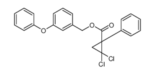 (3-phenoxyphenyl)methyl 2,2-dichloro-1-phenylcyclopropane-1-carboxylate结构式