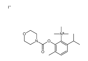 trimethyl-[3-methyl-2-(morpholine-4-carbonyloxy)-6-propan-2-ylphenyl]azanium,iodide Structure