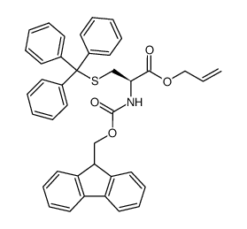 N-Fmoc-S-trityl-L-cysteine-Oallyl结构式