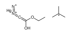 tert-butyl-(1-diazonio-2-ethoxy-2-oxidoethenyl)mercury Structure