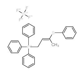 Phosphonium, {triphenyl[3-(phenylthio)-2-butenyl]-,} (E)-, tetrafluoroborate(1-)结构式