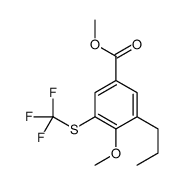 methyl 4-methoxy-3-propyl-5-(trifluoromethylsulfanyl)benzoate Structure
