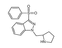 3-(benzenesulfonyl)-1-[[(2S)-pyrrolidin-2-yl]methyl]indazole结构式