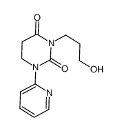 3-(3-hydroxypropyl)-1-pyridin-2-yldihydropyrimidine-2,4(1H,3H)-dione Structure