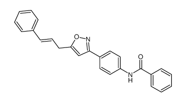 N-[4-[5-(3-phenylprop-2-enyl)-1,2-oxazol-3-yl]phenyl]benzamide结构式