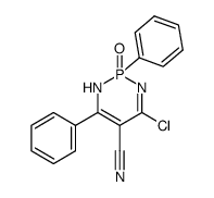 4-chloro-2-oxo-2,6-diphenyl-1(3),2-dihydro-2λ5-[1,3,2]diazaphosphinine-5-carbonitrile结构式