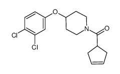 1-(3-cyclopenten-1-ylcarbonyl)-4-(3,4-dichlorophenoxy)piperidine Structure