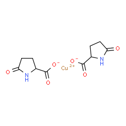 bis(5-oxo-DL-prolinato-N1,O2)copper Structure