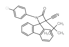 Spiro[azetidine-2,9-[9H]fluorene]-3-carbonitrile, 1-(4-chlorophenyl)-3-(1,1-dimethylethyl)-4-oxo- structure