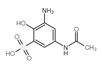 5-acetamido-3-amino-2-hydroxybenzenesulfonic acid结构式