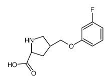 (2S,4S)-4-[(3-fluorophenoxy)methyl]pyrrolidine-2-carboxylic acid Structure
