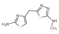 5-[(2-amino-1,3-thiazol-4-yl)methyl]-N-methyl-1,3,4-thiadiazol-2-amine Structure