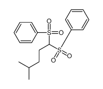 [1-(benzenesulfonyl)-4-methylpentyl]sulfonylbenzene Structure