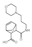 5-(3-morpholin-4-ylpropylcarbamoyl)-7-oxabicyclo[2.2.1]hept-2-ene-6-carboxylic acid structure