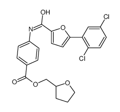 oxolan-2-ylmethyl 4-[[5-(2,5-dichlorophenyl)furan-2-carbonyl]amino]benzoate结构式