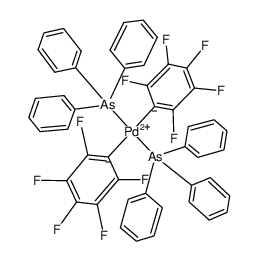 Pd(pentafluorophenyl)2(triphenylarsine)2 Structure