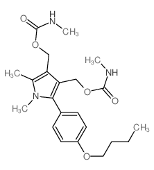 1H-Pyrrole-3,4-dimethanol,2-(4-butoxyphenyl)-1,5-dimethyl-, bis(methylcarbamate) (ester) (9CI) Structure