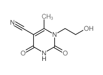 1-(2-hydroxyethyl)-6-methyl-2,4-dioxo-pyrimidine-5-carbonitrile Structure