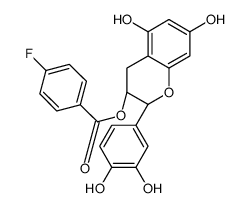 [(2R,3S)-2-(3,4-dihydroxyphenyl)-5,7-dihydroxy-3,4-dihydro-2H-chromen-3-yl] 4-fluorobenzoate Structure