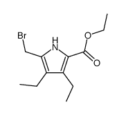 3,4-diethyl-5-bromomethyl-pyrrole-2-carboxylic acid ethyl ester Structure