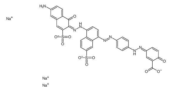 5-[[4-[[4-[(6-Amino-1-hydroxy-3-sulfo-2-naphthalenyl)azo]-7-sulfo-1-naphthalenyl]azo]phenyl]azo]-2-hydroxybenzoic acid trisodium salt Structure