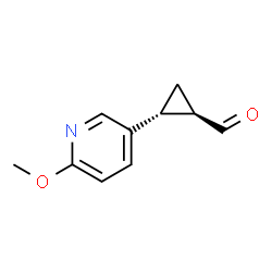 Cyclopropanecarboxaldehyde, 2-(6-methoxy-3-pyridinyl)-, (1R,2R)-rel- (9CI) Structure
