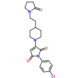 1-(4-chlorophenyl)-3-(4-(2-(2-oxopyrrolidin-1-yl)ethyl)piperidin-1-yl)-1H-pyrrole-2,5-dione Structure