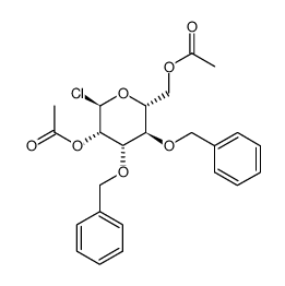 2,6-di-O-acetyl-3,4-di-O-benzyl-α-D-mannopyranosyl chloride结构式