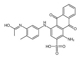 4-[[3-(acetylamino)-4-methylphenyl]amino]-1-amino-9,10-dihydro-9,10-dioxoanthracene-2-sulphonic acid Structure